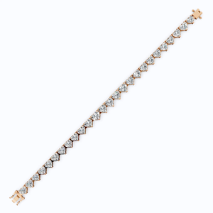 Pulsera de tenis de moissanita con corte de pera en oro rosa, elegante y lujosa, con apariencia de diamante, joyería llamativa para mujer - Product Image 6
