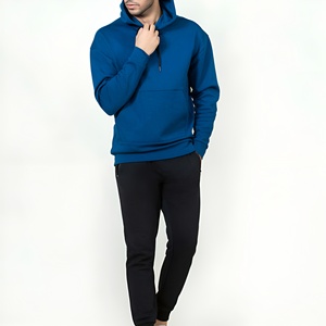 เสื้อฮู้ดผู้ชายพรีเมียม ผ้าฟลีซ ระบายอากาศได้ดี สวมใส่สบายทุกวัน พร้อมฮู้ดปรับได้และกระเป๋าจิงโจ้ ลายเรียบ มีหลายขนาด - Product Image 5