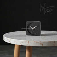 Horloge de table/bureau en marbre de quartz TCE Luxury Art Déco, décoration d'intérieur haut de gamme, horloge élégante pour salon, bureau, hôtel, artisanat d'intérieur élégant
