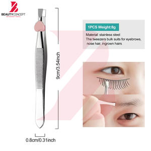 Pinzas para Cejas con Punta Inclinada Ultra Precisas, Herramienta de Depilación Facial, Pinzas de Acero Inoxidable de Grado Profesional para Vello Fino - Product Image 4