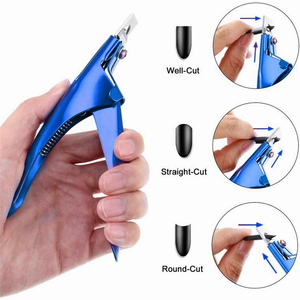 Cortador de Uñas Acrílicas MARI INSTRUMENTS, Color Azul Brillante, Cuchillas Afiladas, Cortador de Uñas Artificiales Largo - Product Image 3