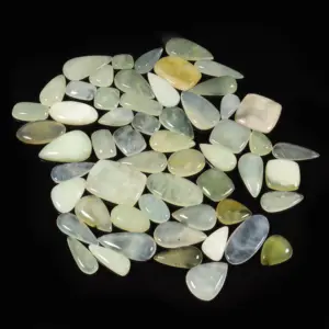 100% cabujón de piedras preciosas sueltas de serpentina verde Natural forma libre comprar cabujón de serpentina en línea en la India joyería hecha a mano - Product Image 2