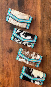 Nuevo bolso de mano de cuero con pelo de estilo occidental para mujer, monedero de diseñador, superventas, carteras únicas de cuero genuino - Product Image 4