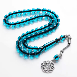 Pulsera de Rosario Tradicional Islámica de 51 Cuentas Tasbih de Baquelita y Resina, Regalo de Oración Unisex, Artesanía Natural - Product Image 3