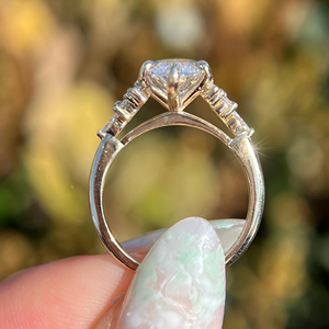 Women's Marquise Diamond Engagement <b>Ring</b> Prong Setting 3.45Carat Lab-Grown Wedding 14k Eternity Vermeil Party Anniversary Gift - Product Image 5