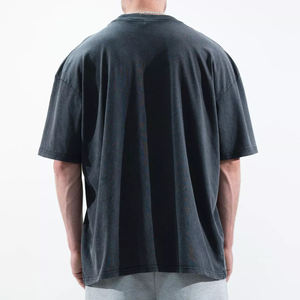 Bulk Oversize Knitted T Shirts for <b>Men</b> Streetwear Style Front Logo Plus Size Breathable Reliable Suppliers Pakistan Clothing - Product Image 3