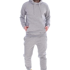 Mens Hooded <b>Plain</b> <b>Tracksuit</b> Fleece Ribbed Cuff Sweatshirts Cotton Blend Joggers Personalized Logo Embroidery <b>Plain</b> Color - Product Image 1