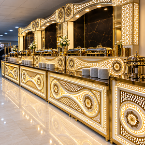 Mostrador de Buffet HexaLume Grand de Zyvarelle King International, Clásico, Moderno, Elegante, de Acero Inoxidable, de Lujo, para Exteriores - Product Image 5