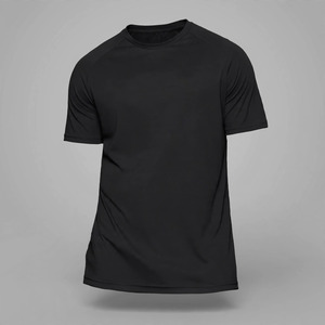 T-shirt pour homme à manches courtes, col en V, couleur unie vert foncé, coupe classique, respirant, léger, en spandex/polyester, teinture unie, été - Product Image 2