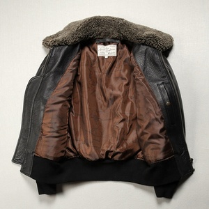 OEM Winter Mens Wool Collar Casual Real <b>Leather</b> <b>Jacket</b> Flight Fasion Bomber <b>Retro</b> Genuine Goatskin or Cowhide Coats - Product Image 5