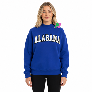 เสื้อสเวตเชิ้ตคอเต่าแบบสั่งทำพิเศษ ปักอักษร Alabama  เสื้อสเวตเชิ้ตคอเต่าคุณภาพสูง ปักลายแบบสั่งทำพิเศษ - Product Image 1