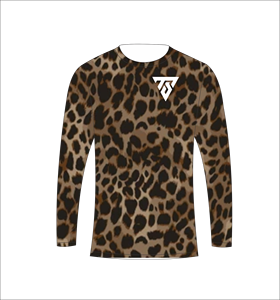 T-shirt à manches longues pour homme, imprimé léopard par sublimation, pour la chasse, la pêche, les sports athlétiques et l'entraînement. - Product Image 5