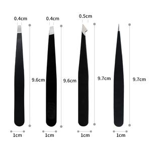 Ciseaux à sourcils avec peigne et pince à épiler, multi-usages, en acier inoxydable, petits ciseaux courbes pour cils, peigne à épiler ANAAIF - Product Image 6