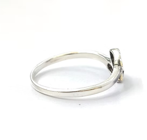 Teardrop Design 1.5g Amethyst Gemstone <b>Silver</b> 925 <b>Ring</b> Trendy Lightweight Sleek Band Jewelry For Daily Wear & Occasion - Product Image 3