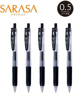 ปากกาลูกลื่นเจลซีบร้า ซาราสะ คลิป 0.5 มม. สีดำ แพ็ค 5 ด้าม รุ่น P-JJ15-BK5 - Product Image 2