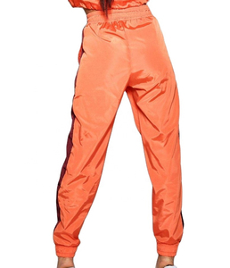 Coupe-vent décontracté personnalisé de haute qualité à blocs de couleur, 100 % polyester, zippé, vêtement de sport, survêtement léger en nylon surdimensionné pour femme - Product Image 3
