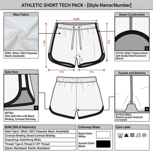 Women's White Satin Shorts Elastic Waist Loose Fit Sporty Style Solid Color Breathable Woven Fabric - Product Image 6