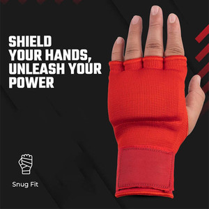 Gants de boxe intérieurs rembourrés en gel protecteur, à enfilage rapide, pour entraînement MMA et Kickboxing, avec sangle de poignet respirante, taille personnalisée - Product Image 4