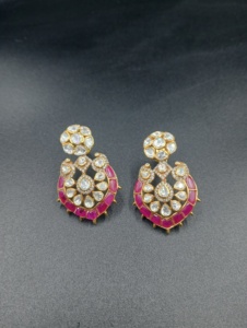 Gold Plated <b>Silver</b> <b>Stud</b> Earrings with Floral Design Luxury Women's Wedding & Party Jewelry - Product Image 1