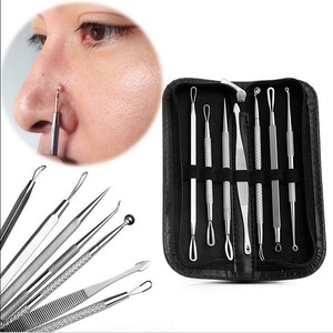 Factory Price 8 PCS Pack <b>Blackhead</b> Remover Tool Stainless Steel Pimple Blemish Comedone <b>Extractor</b> Face Care Beauty Tool Set Kit - Product Image 5