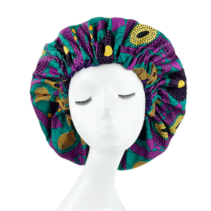 Nouveau Bonnet en Satin Doublé Extra Large pour Femme, Grande Taille, Imprimé Beauté, Bonnet de Nuit en Soie Satinée, Chapeau de Nuit, Couvre-Chef, Vente en Gros - Product Image 1