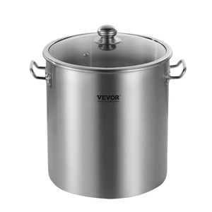 Pentola in Acciaio Inox da 24 Quarti con Coperchio e Manico, Pentola per Zuppe e Salse di Grado Commerciale, Nuova Collezione di Pentole - Product Image 1