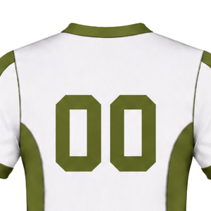 Camiseta de Rugby Blanca y Verde Oliva, Manga Corta, Cuello en V, Uniforme de Equipo Personalizado, Transpirable, para Entrenamiento Deportivo - Product Image 4