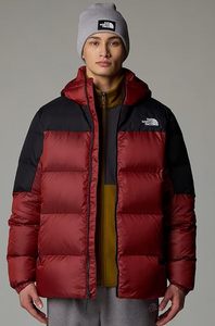 เสื้อโค้ทกันน้ำแบบมีฮู้ดปักลาย แบรนด์ The North Face สำหรับผู้ชายไซส์ใหญ่ ระบายอากาศได้ดี สีแดงดำ ซิปแบบลำลอง แจ็คเก็ตพัฟเฟอร์หนา - Product Image 6