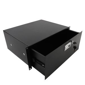 Gabinete de Acero Negro de 19 Pulgadas y 4U para Equipo de DJ con Llaves para Equipos de Sonido - Product Image 5
