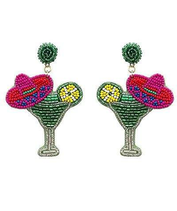 Design Classic Bride Seed Beaded Embroidery <b>Earrings</b> Handmade <b>Post</b> Beads for Wedding Shower by MD HANDICRAFTS - Product Image 4