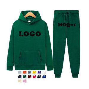 High Quality <b>Men's</b> Casual <b>Pullover</b> <b>Jacket</b> and Gym Pant Set Embroidered Hoodies for Jogging and Tracksuit Wholesale - Product Image 1