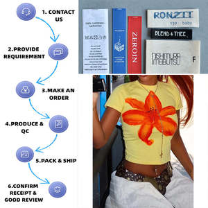 Camiseta Corta de Estilo Vintage para Mujer, Corte Ajustado, Algodón, Manga Corta, Estilo Casual Urbano, Estética Y2K - Product Image 6