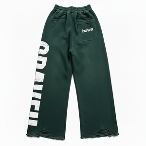 Pantalon de survêtement homme délavé à l'acide, design personnalisé, 100% coton, style jogger, streetwear vieilli, impression sérigraphiée, haute qualité - Product Image 1