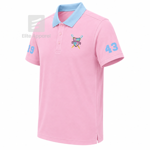 Custom Gamma Phi Delta Sorority Breathable <b>Polo</b> <b>Shirt</b> with Embroidered Logo Front skyblue <b>pink</b> casual short Sleeve for Female - Product Image 2