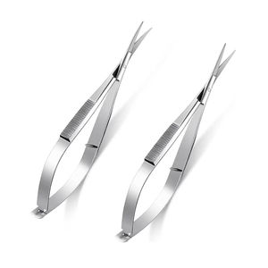 Ciseaux de coiffure professionnels à ressort, ciseaux à sourcils, ciseaux à cils en acier inoxydable avec poignée confortable – Vente chaude - Product Image 3