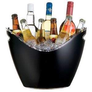 Decorative beverage container party <b>serving</b> cooler metal tub for drinks elegant hosting accessory ice bucket with finish - Product Image 2