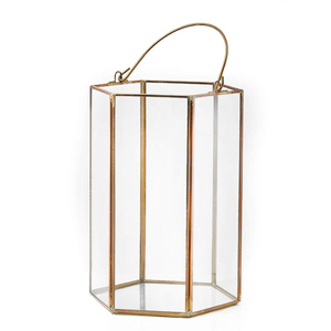 Lanterne moderne en acier inoxydable avec verre trempé, porte-bougie décoratif pour jardin extérieur, pour la décoration festive de la maison - Product Image 3