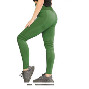 Leggings de yoga taille haute respirants et à séchage rapide en coton/fibre de bambou satinée pour femmes, avec effet push-up - Product Image 6