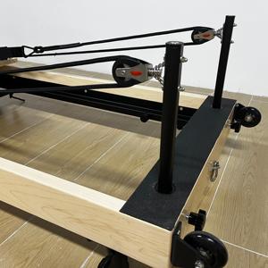 Máquina semicomercial hogar madera de arce <span class=keywords><strong>cama</strong></span> de <span class=keywords><strong>cama</strong></span> <span class=keywords><strong>plegable</strong></span> portátil reformador de Pilates <span class=keywords><strong>plegable</strong></span> - Product Image 5