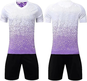 ชุดเสื้อฟุตบอลแบบขายส่ง ระบายอากาศได้ดี ผ้าโพลีเอสเตอร์ 100% แขนสั้น สำหรับผู้ใหญ่ รับสั่งทำได้ - Product Image 1