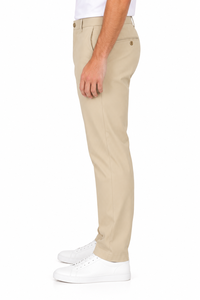 Pantalon habillé décontracté professionnel pour homme, respirant, coupe droite, taille régulière, grandes tailles, hiver, style moderne, en toile de coton - Product Image 3
