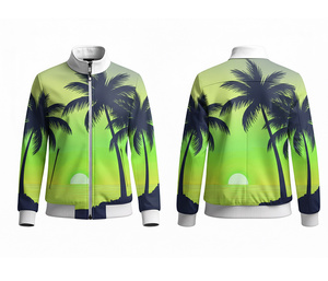 Veste à fermeture éclair intégrale avec sublimation et design personnalisé, vêtements de course et de fitness, chaude, respirante, séchage rapide |   Tailles Hommes Femmes Jeunes - Product Image 6