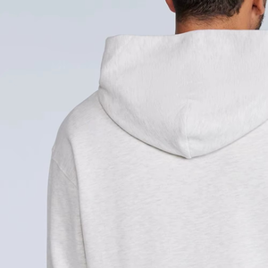Sudadera con Capucha Blanca Lisa para Hombre, Corte Regular, 100% Algodón Felpa, Ecológica, Informal, con Bolsillo Delantero, para Otoño - Product Image 4