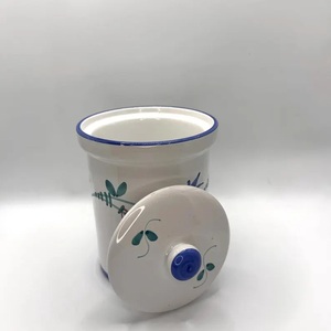 Hand Painted Floral <b>Storage</b> Canister Smooth Gloss Finish Secure Lid Tight Seal Moisture Protection <b>Kitchen</b> Organizer - Product Image 3