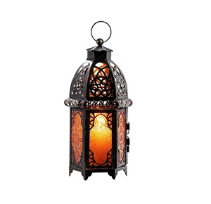 Lanterne suspendue en métal élégante de fabricant OEM avec chaîne pour balcon, patio, mariage et décoration d'événements - Product Image 5