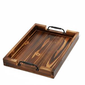 Trending Design Kitchen Ware Wooden Rectangle <b>Tray</b> With Handles for Home Hotel & Restaurant <b>Drink</b> & Snacks Serving <b>Trays</b> - Product Image 6