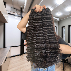 Extensiones de cabello humano de onda profunda sin enredos lisos, extensiones de cabello de doble estiramiento, extensiones de cabello Natural, pelucas sin pegamento - Product Image 5