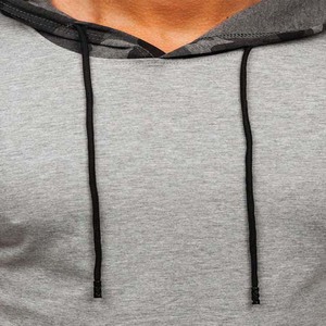 Nouveau sweat à capuche oversize en molleton de coton brodé avec logo personnalisé pour homme, style streetwear décontracté à manches courtes, collection automne - Product Image 4