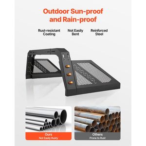 Portapacchi Universale Regolabile in Acciaio al Carbonio Compatibile con Cassone di Camion di Grandi Dimensioni per Pickup Sportivi - Product Image 5