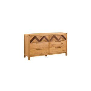 Cómoda de madera de 6 cajones de diseño contemporáneo de alta calidad de la colección MARS para dormitorio, mueble ecológico y duradero para almacenamiento. - Product Image 1